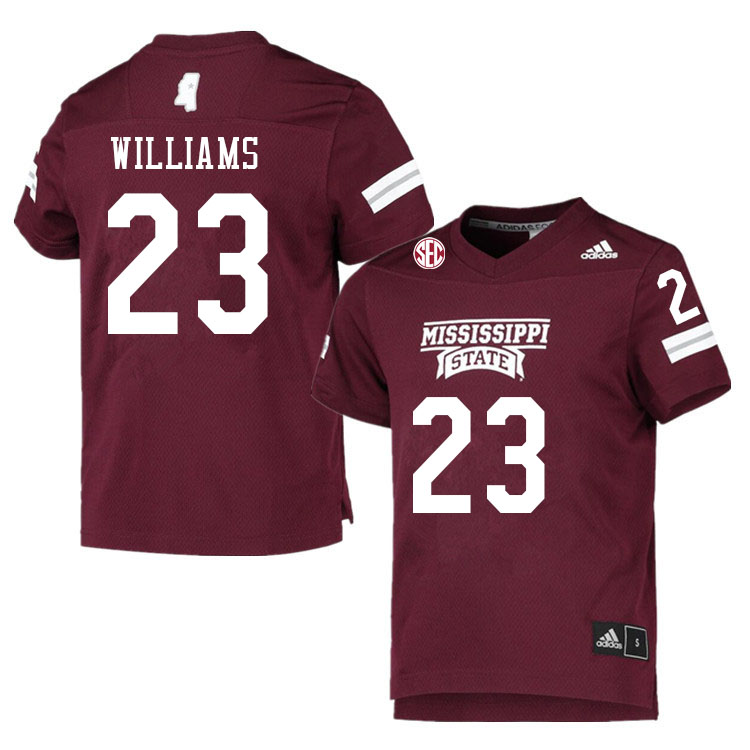 Men #23 Trevion Williams Mississippi State Bulldogs College Football Jerseys Sale-Maroon